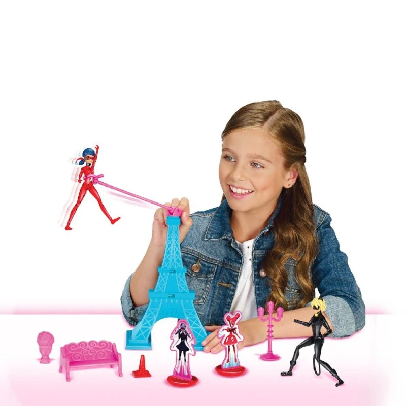 Игрален комплект Калинката и Чeрния котарак Битката при Айфеловата кула, 15см фигура, 398508